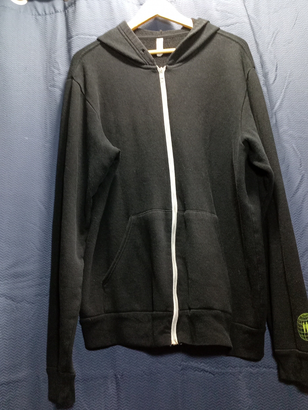 Men's Black Full-Zip Hoodie Sweater